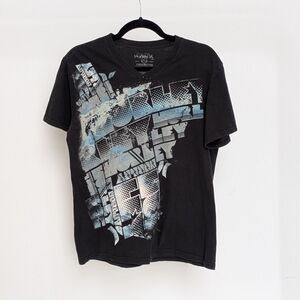 Hurley Black and Blue Graphic Men's Shirt